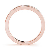 Rose gold Princess Cut Channel Set Diamond Wedding Band 1