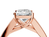 Rose gold Princess Cut Channel Set Solitaire Ring with Four-Prong Setting_10