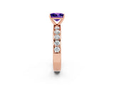 Rose gold Princess Cut Cut Channel Set Diamond Engagement Ring with Four-Prong Setting_14