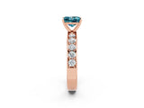 Rose gold Princess Cut Cut Channel Set Diamond Engagement Ring with Four-Prong Setting_27