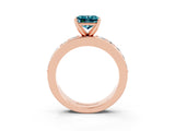 Rose gold Princess Cut Cut Channel Set Diamond Engagement Ring with Four-Prong Setting_28