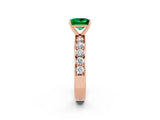 Rose gold Princess Cut Cut Channel Set Diamond Engagement Ring with Four-Prong Setting_2