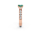 Rose gold Princess Cut Cut Channel Set Diamond Engagement Ring with Four-Prong Setting_2