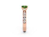 Rose gold Princess Cut Cut Channel Set Diamond Engagement Ring with Four-Prong Setting_2