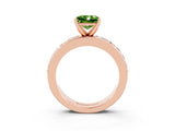 Rose gold Princess Cut Cut Channel Set Diamond Engagement Ring with Four-Prong Setting_3