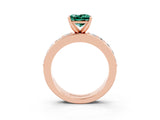 Rose gold Princess Cut Cut Channel Set Diamond Engagement Ring with Four-Prong Setting_3