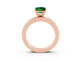 Rose gold Princess Cut Cut Channel Set Diamond Engagement Ring with Four-Prong Setting_3