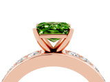 Rose gold Princess Cut Cut Channel Set Diamond Engagement Ring with Four-Prong Setting_4