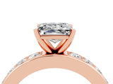 Rose gold Princess Cut Cut Channel Set Diamond Engagement Ring with Four-Prong Setting_4