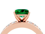 Rose gold Princess Cut Cut Channel Set Diamond Engagement Ring with Four-Prong Setting_4