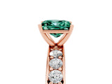 Rose gold Princess Cut Cut Channel Set Diamond Engagement Ring with Four-Prong Setting_5