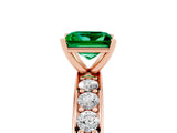 Rose gold Princess Cut Cut Channel Set Diamond Engagement Ring with Four-Prong Setting_5