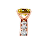 Rose gold Princess Cut Cut Channel Set Diamond Engagement Ring with Four-Prong Setting_5