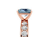 Rose gold Princess Cut Cut Channel Set Diamond Engagement Ring with Four-Prong Setting_5