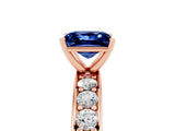 Rose gold Princess Cut Cut Channel Set Diamond Engagement Ring with Four-Prong Setting_5