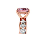 Rose gold Princess Cut Cut Channel Set Diamond Engagement Ring with Four-Prong Setting_5