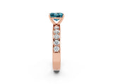 Rose gold Princess Cut Cut Channel Set Diamond Engagement Ring with Four-Prong Setting_9