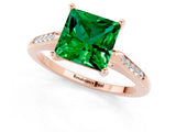 Rose gold Princess Cut Cut Channel Set Solitaire Engagement Ring with Four-Prong Setting_1