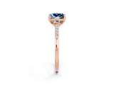 Rose gold Princess Cut Cut Channel Set Solitaire Engagement Ring with Four-Prong Setting_2