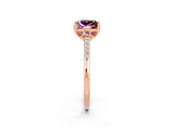 Rose gold Princess Cut Cut Channel Set Solitaire Engagement Ring with Four-Prong Setting_2