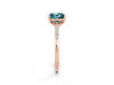 Rose gold Princess Cut Cut Channel Set Solitaire Engagement Ring with Four-Prong Setting_2