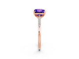 Rose gold Princess Cut Cut Channel Set Solitaire Engagement Ring with Four-Prong Setting_2