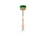 Rose gold Princess Cut Cut Channel Set Solitaire Engagement Ring with Four-Prong Setting_2