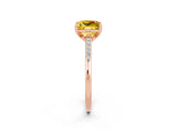 Rose gold Princess Cut Cut Channel Set Solitaire Engagement Ring with Four-Prong Setting_2