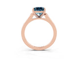 Rose gold Princess Cut Cut Channel Set Solitaire Engagement Ring with Four-Prong Setting_3