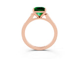 Rose gold Princess Cut Cut Channel Set Solitaire Engagement Ring with Four-Prong Setting_3