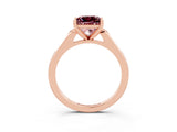 Rose gold Princess Cut Cut Channel Set Solitaire Engagement Ring with Four-Prong Setting_3