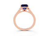 Rose gold Princess Cut Cut Channel Set Solitaire Engagement Ring with Four-Prong Setting_3