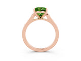 Rose gold Princess Cut Cut Channel Set Solitaire Engagement Ring with Four-Prong Setting_3