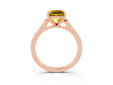 Rose gold Princess Cut Cut Channel Set Solitaire Engagement Ring with Four-Prong Setting_3