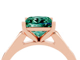 Rose gold Princess Cut Cut Channel Set Solitaire Engagement Ring with Four-Prong Setting_4