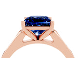 Rose gold Princess Cut Cut Channel Set Solitaire Engagement Ring with Four-Prong Setting_4