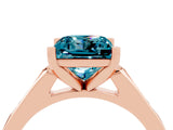 Rose gold Princess Cut Cut Channel Set Solitaire Engagement Ring with Four-Prong Setting_4