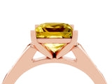 Rose gold Princess Cut Cut Channel Set Solitaire Engagement Ring with Four-Prong Setting_4