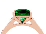 Rose gold Princess Cut Cut Channel Set Solitaire Engagement Ring with Four-Prong Setting_4