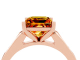 Rose gold Princess Cut Cut Channel Set Solitaire Engagement Ring with Four-Prong Setting_4