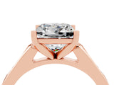 Rose gold Princess Cut Cut Channel Set Solitaire Engagement Ring with Four-Prong Setting_4