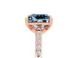 Rose gold Princess Cut Cut Channel Set Solitaire Engagement Ring with Four-Prong Setting_5