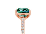 Rose gold Princess Cut Cut Channel Set Solitaire Engagement Ring with Four-Prong Setting_5