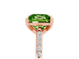 Rose gold Princess Cut Cut Channel Set Solitaire Engagement Ring with Four-Prong Setting_5