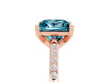 Rose gold Princess Cut Cut Channel Set Solitaire Engagement Ring with Four-Prong Setting_5