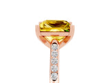 Rose gold Princess Cut Cut Channel Set Solitaire Engagement Ring with Four-Prong Setting_5