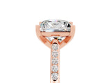 Rose gold Princess Cut Cut Channel Set Solitaire Engagement Ring with Four-Prong Setting_5