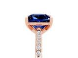 Rose gold Princess Cut Cut Channel Set Solitaire Engagement Ring with Four-Prong Setting_5