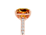 Rose gold Princess Cut Cut Channel Set Solitaire Engagement Ring with Four-Prong Setting_5