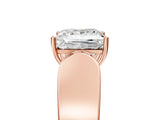 Rose gold Princess Cut Cut Diamond Channel Set Solitaire Ring with Four-Prong Setting_8
